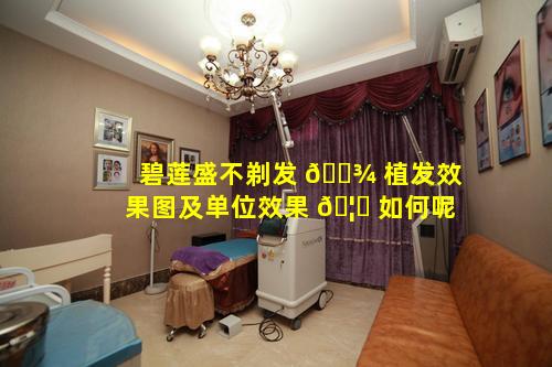 碧莲盛不剃发 🌾 植发效果图及单位效果 🦅 如何呢